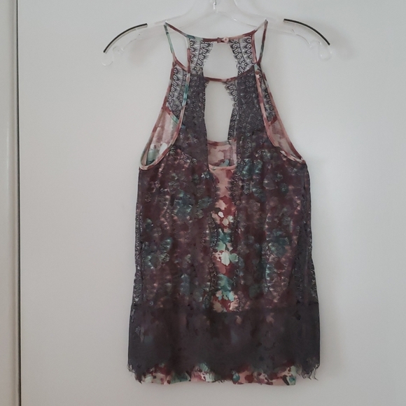 Anthropologie 9-h15 stcl Lace Key Hole Tank - Picture 4 of 8